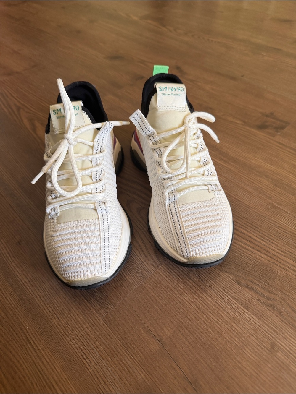 Steve Madden Cream Knit Shoes